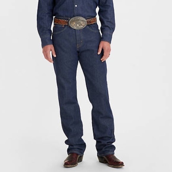 NWT Levi's Mens Western Fit Heavyweight Stretch Denim Jeans Dark Rinse 40x32 - Picture 1 of 14